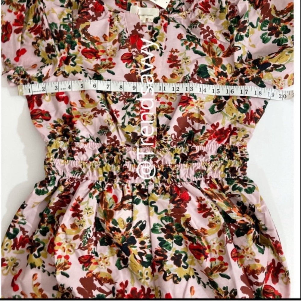 Anthropologie Somerset Floral Cotton Maxi Dress Pink Cottagecore Size S NWT - Picture 12 of 17